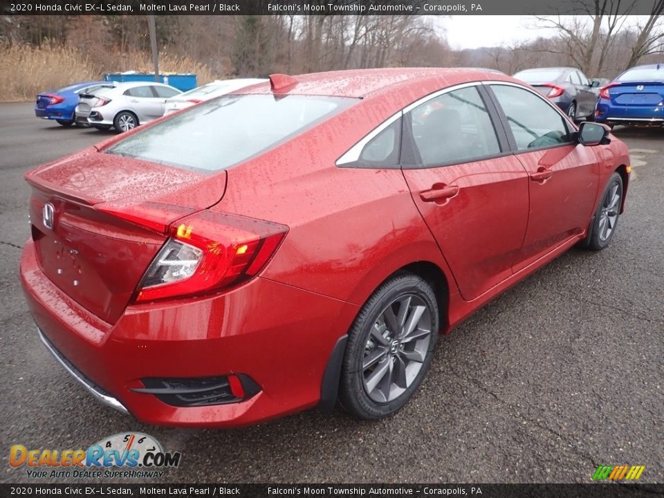 2020 Honda Civic EX-L Sedan Molten Lava Pearl / Black Photo #4