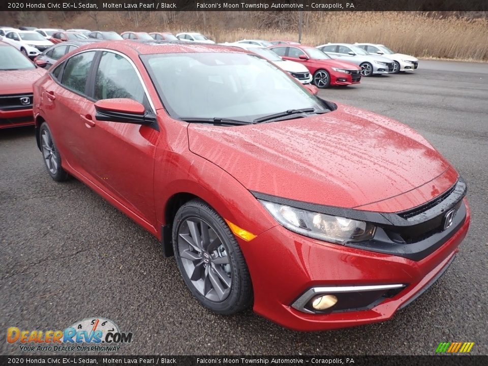 Front 3/4 View of 2020 Honda Civic EX-L Sedan Photo #5