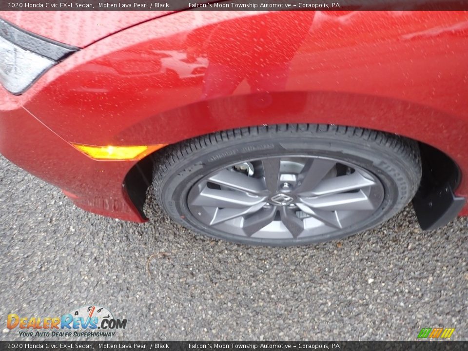 2020 Honda Civic EX-L Sedan Molten Lava Pearl / Black Photo #7