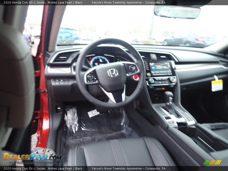 2020 Honda Civic EX-L Sedan Molten Lava Pearl / Black Photo #10