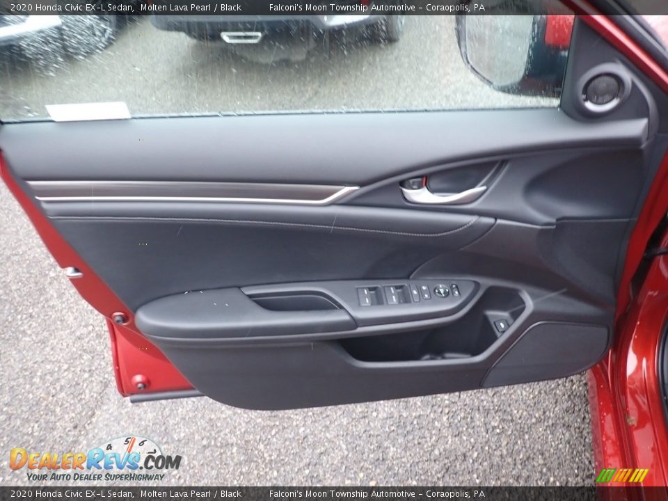 2020 Honda Civic EX-L Sedan Molten Lava Pearl / Black Photo #11