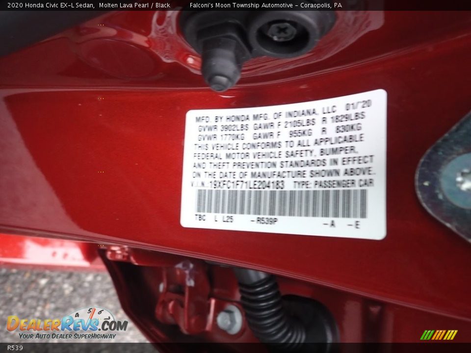 R539 - 2020 Honda Civic