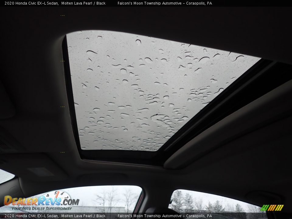 2020 Honda Civic EX-L Sedan Molten Lava Pearl / Black Photo #13