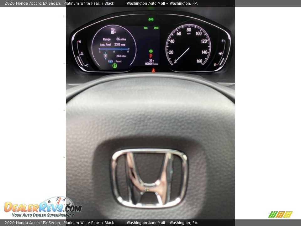 2020 Honda Accord EX Sedan Platinum White Pearl / Black Photo #23