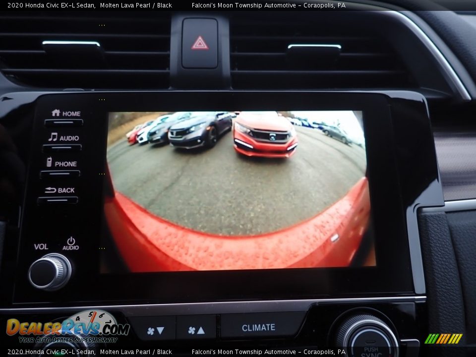 2020 Honda Civic EX-L Sedan Molten Lava Pearl / Black Photo #15