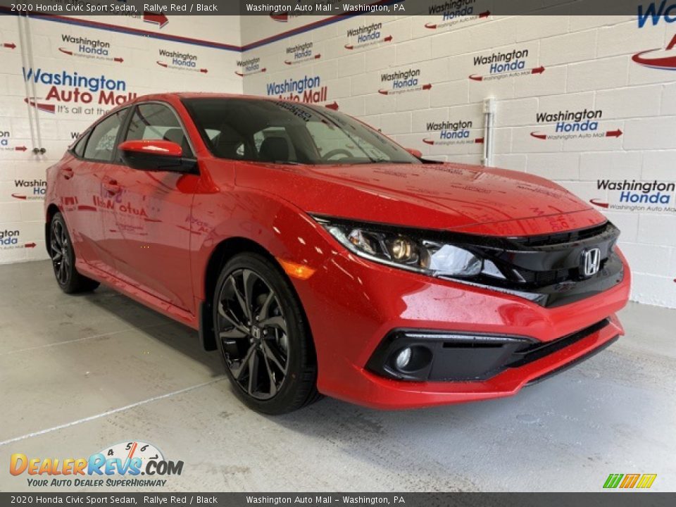 2020 Honda Civic Sport Sedan Rallye Red / Black Photo #2