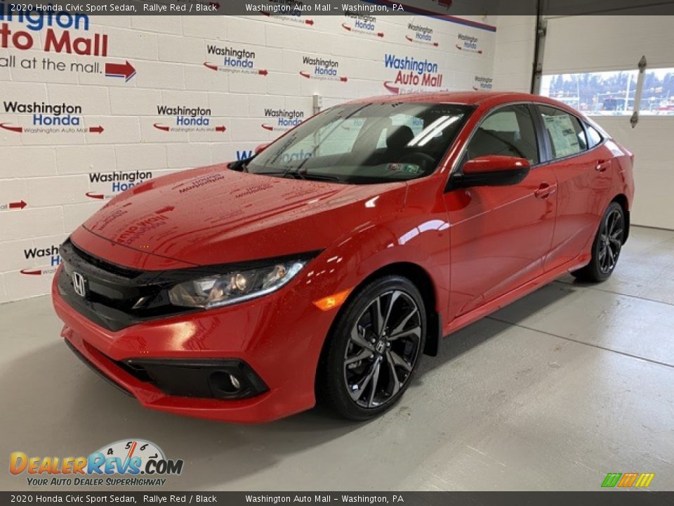 2020 Honda Civic Sport Sedan Rallye Red / Black Photo #4