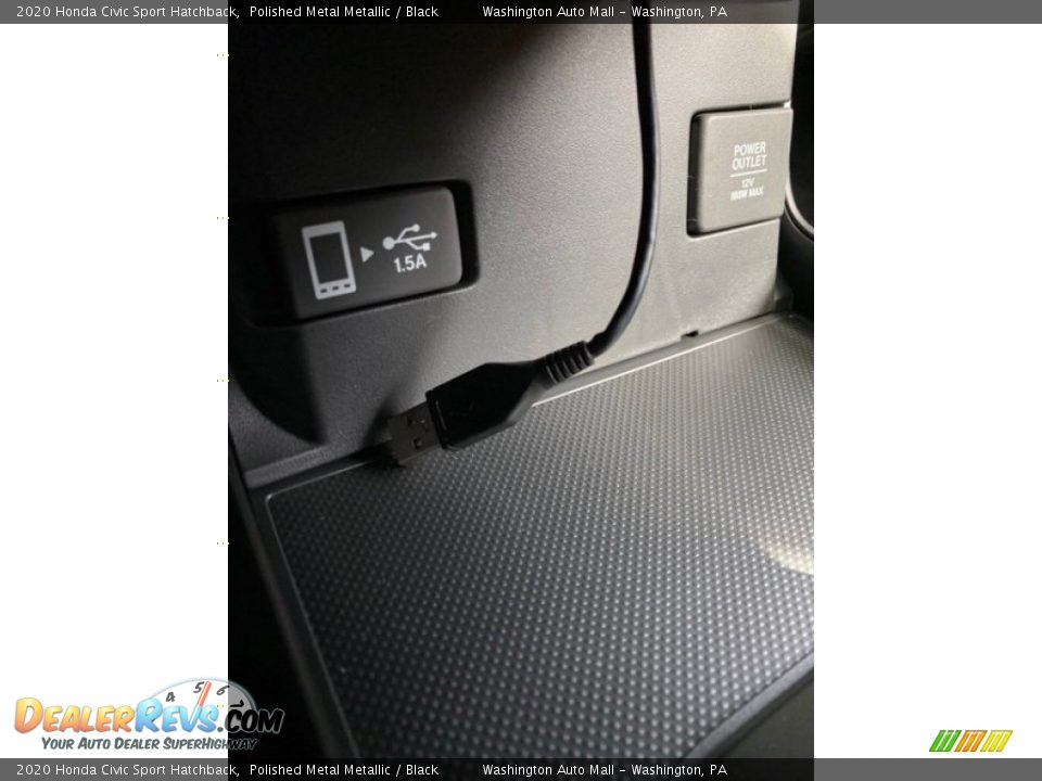 2020 Honda Civic Sport Hatchback Polished Metal Metallic / Black Photo #36