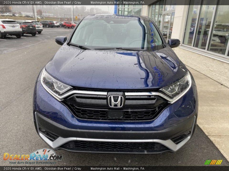2020 Honda CR-V EX AWD Obsidian Blue Pearl / Gray Photo #3