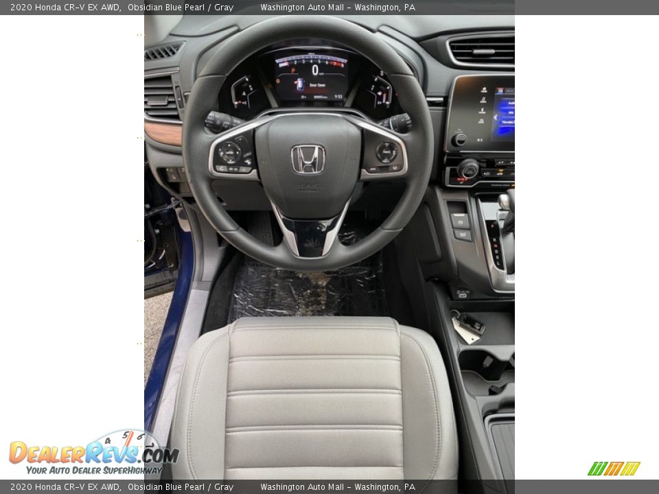 2020 Honda CR-V EX AWD Obsidian Blue Pearl / Gray Photo #13