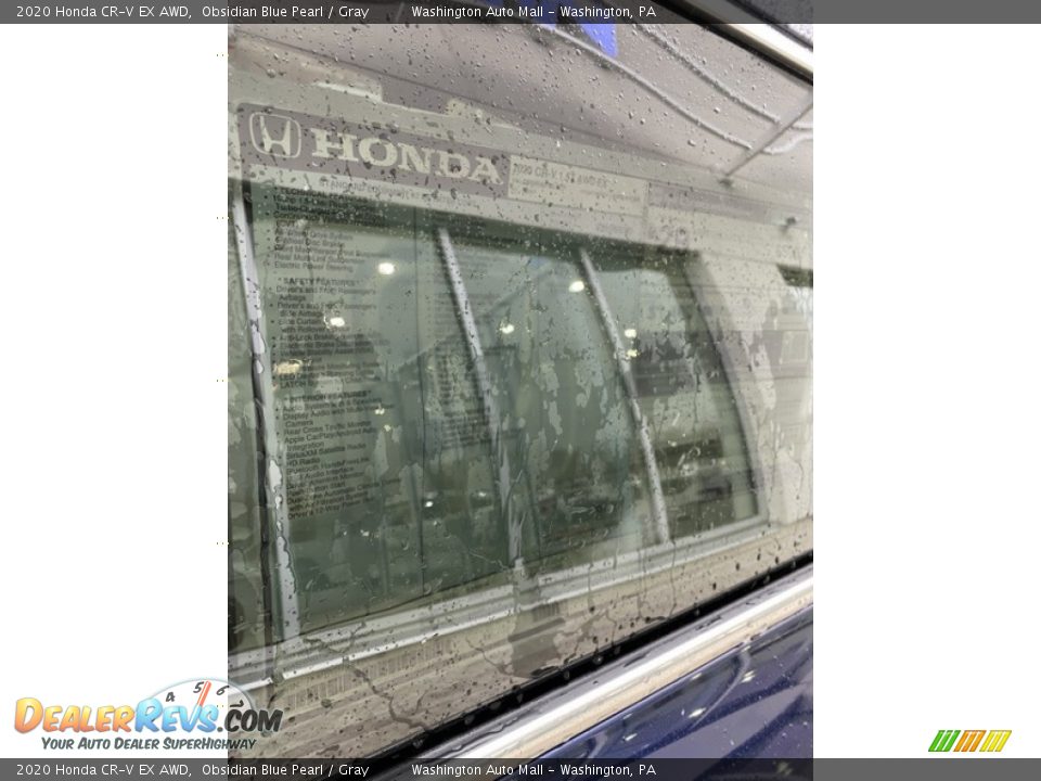 2020 Honda CR-V EX AWD Obsidian Blue Pearl / Gray Photo #15