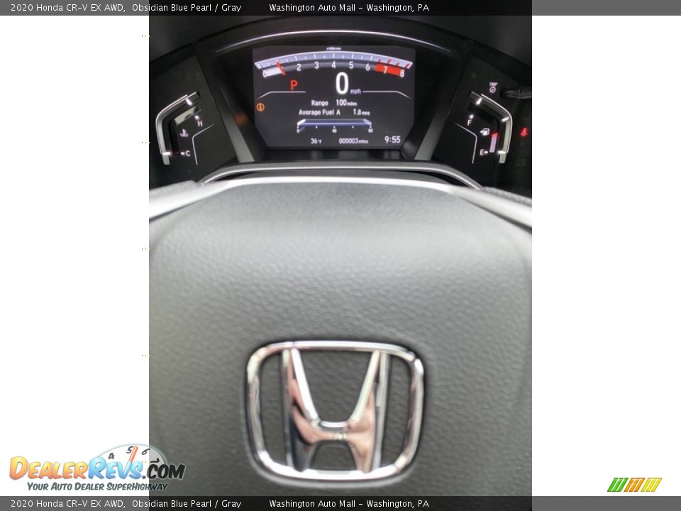2020 Honda CR-V EX AWD Obsidian Blue Pearl / Gray Photo #28