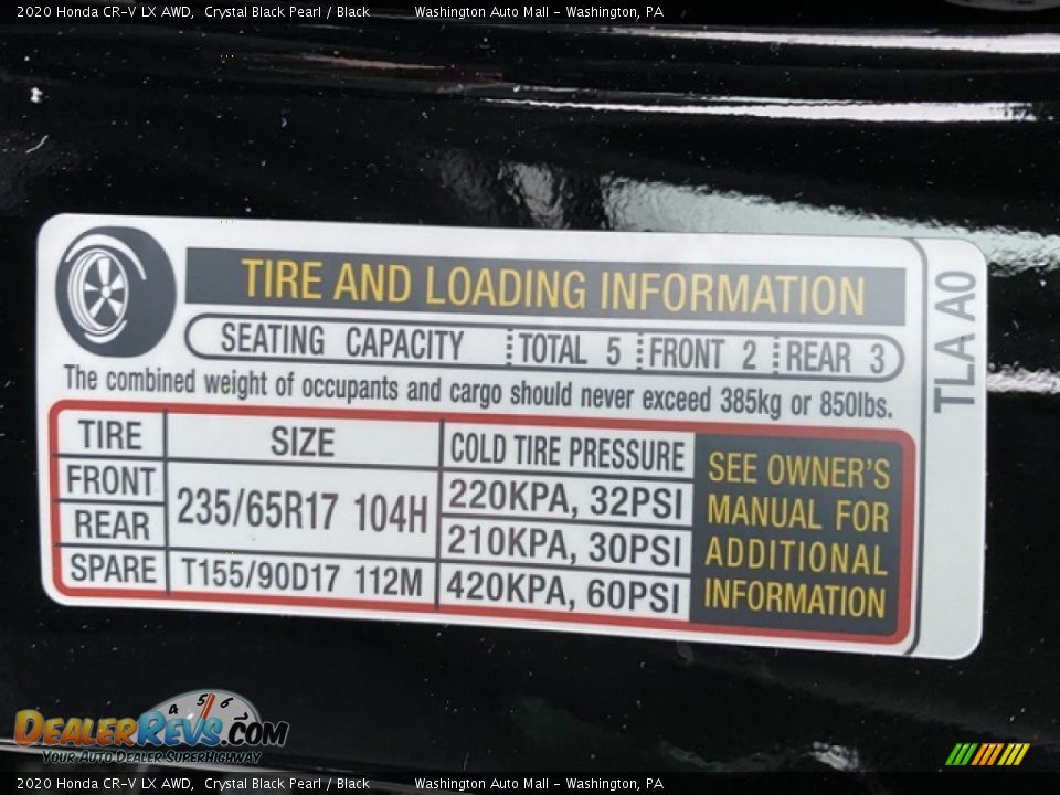 2020 Honda CR-V LX AWD Crystal Black Pearl / Black Photo #8