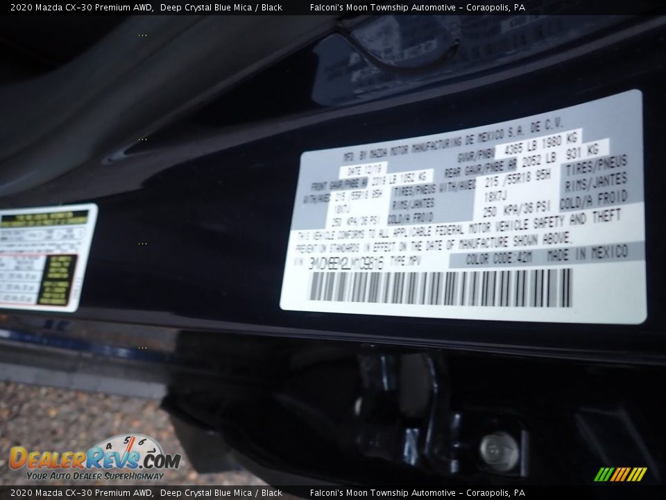 2020 Mazda CX-30 Premium AWD Deep Crystal Blue Mica / Black Photo #11