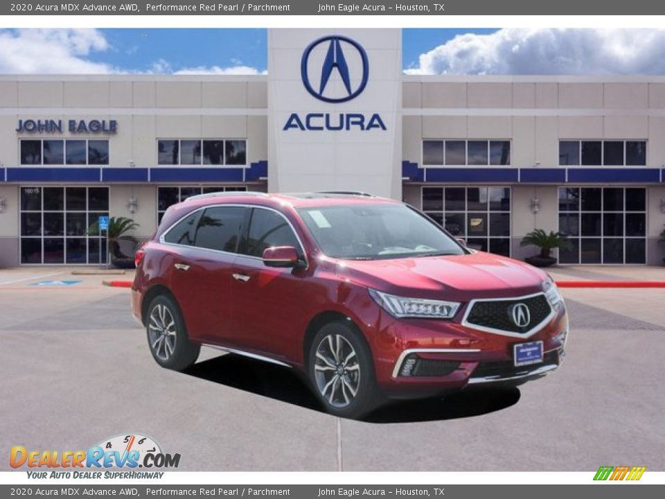 2020 Acura MDX Advance AWD Performance Red Pearl / Parchment Photo #1