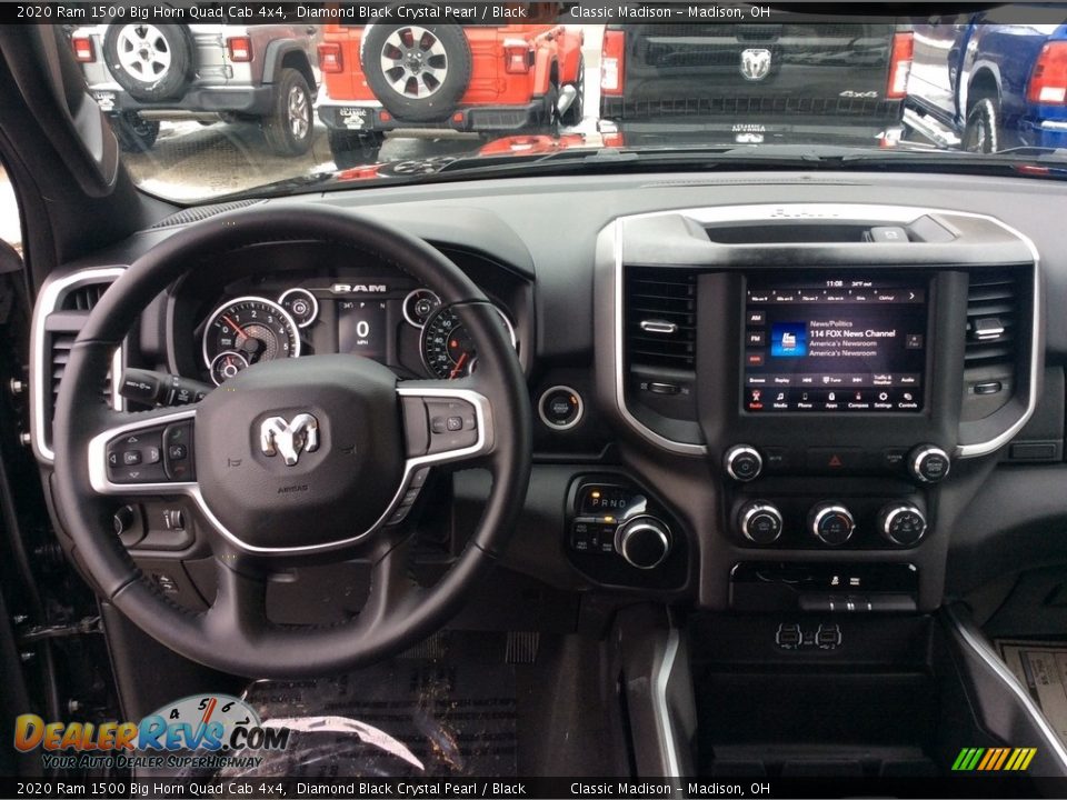 2020 Ram 1500 Big Horn Quad Cab 4x4 Diamond Black Crystal Pearl / Black Photo #3
