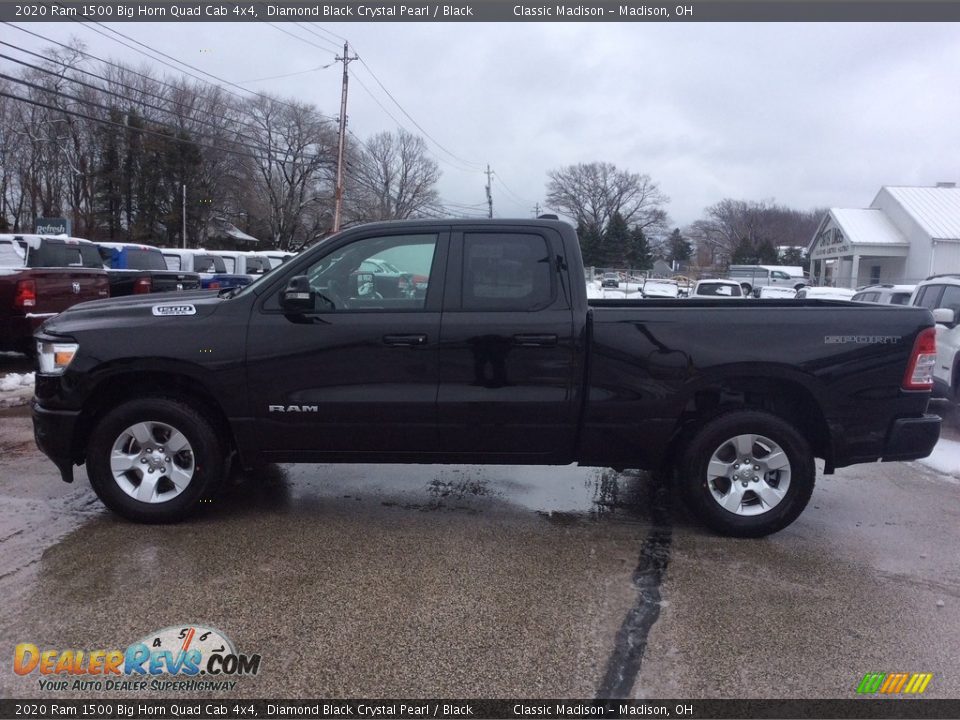 2020 Ram 1500 Big Horn Quad Cab 4x4 Diamond Black Crystal Pearl / Black Photo #6