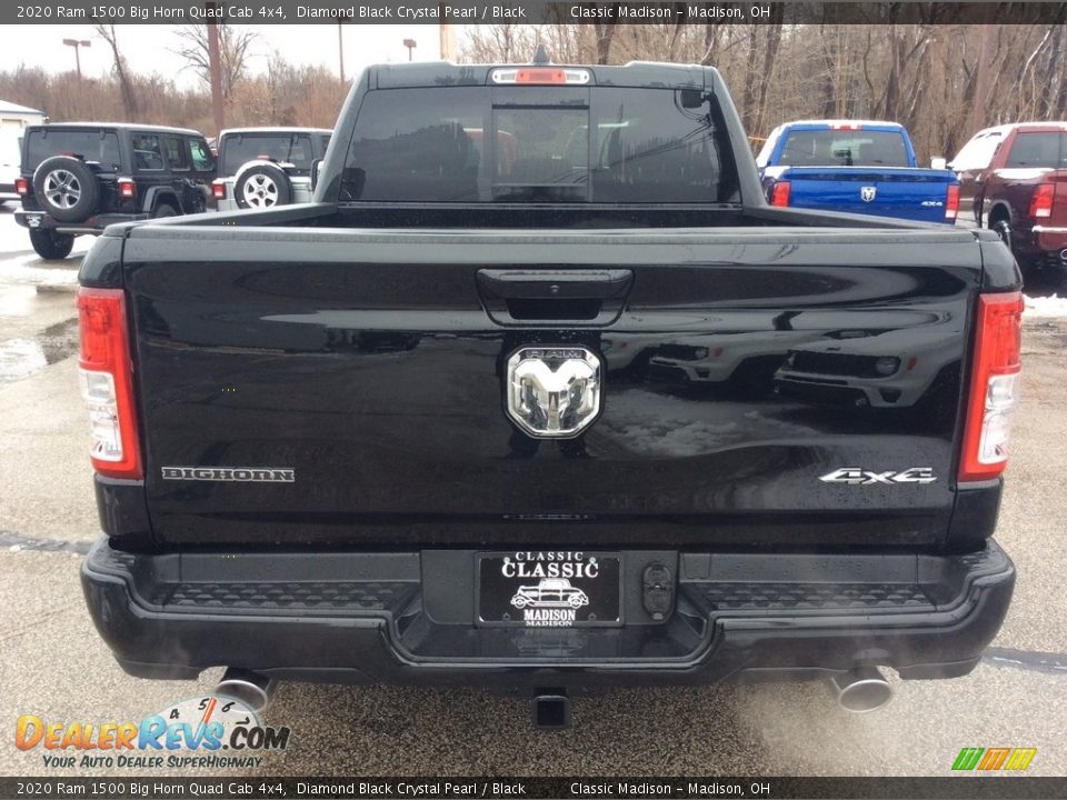 2020 Ram 1500 Big Horn Quad Cab 4x4 Diamond Black Crystal Pearl / Black Photo #8