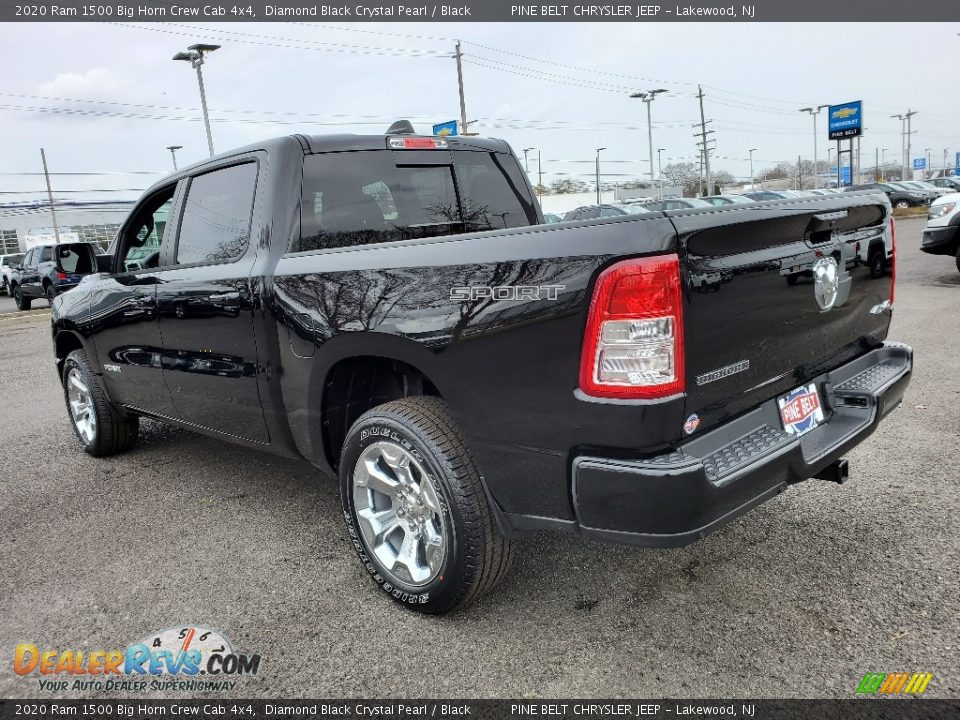 2020 Ram 1500 Big Horn Crew Cab 4x4 Diamond Black Crystal Pearl / Black Photo #4
