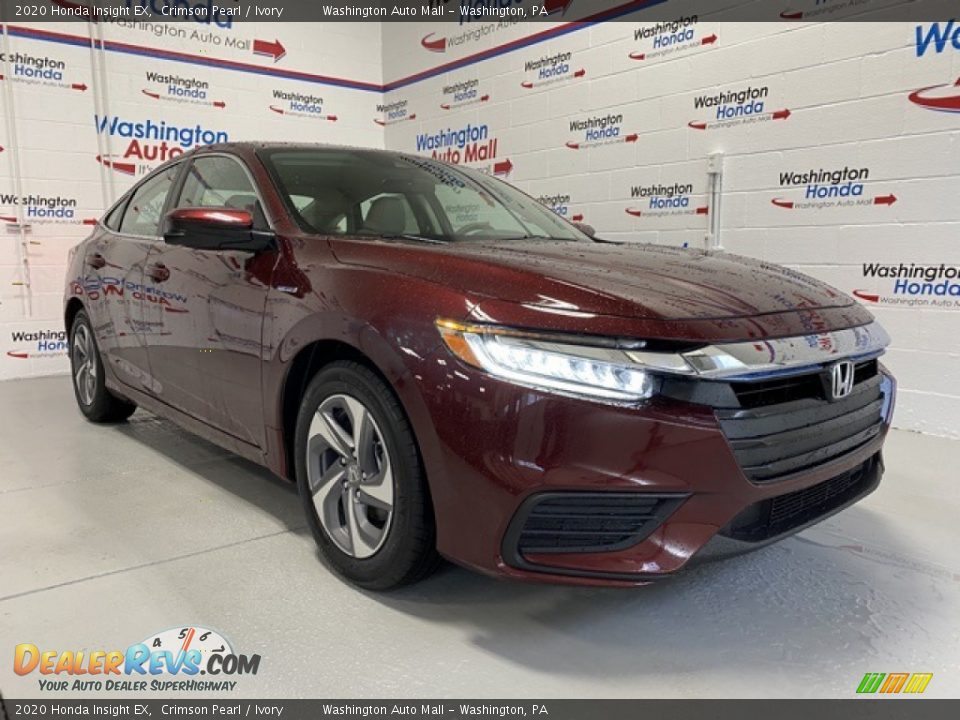 2020 Honda Insight EX Crimson Pearl / Ivory Photo #2