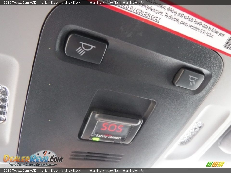 2019 Toyota Camry SE Midnight Black Metallic / Black Photo #22