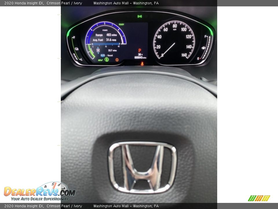2020 Honda Insight EX Crimson Pearl / Ivory Photo #28