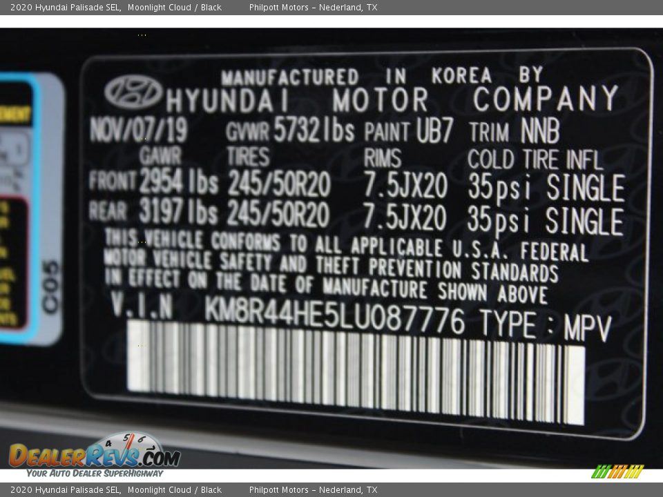 2020 Hyundai Palisade SEL Moonlight Cloud / Black Photo #29