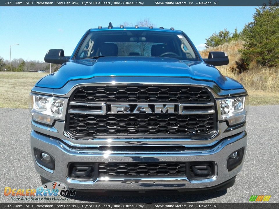 2020 Ram 3500 Tradesman Crew Cab 4x4 Hydro Blue Pearl / Black/Diesel Gray Photo #3