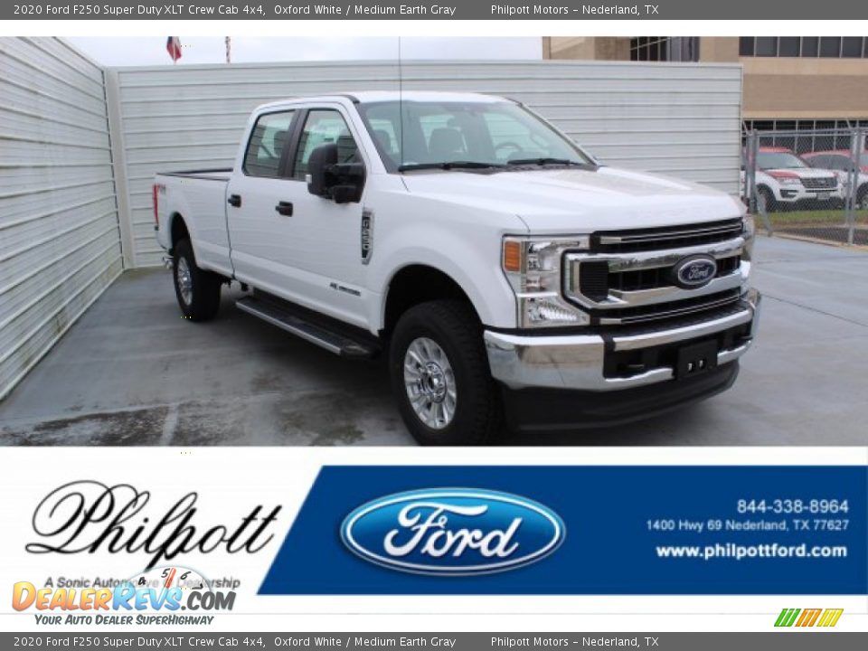 2020 Ford F250 Super Duty XLT Crew Cab 4x4 Oxford White / Medium Earth Gray Photo #1