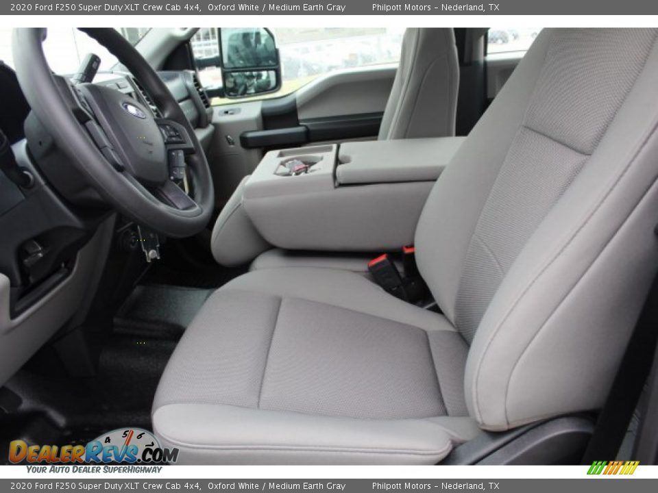 2020 Ford F250 Super Duty XLT Crew Cab 4x4 Oxford White / Medium Earth Gray Photo #10