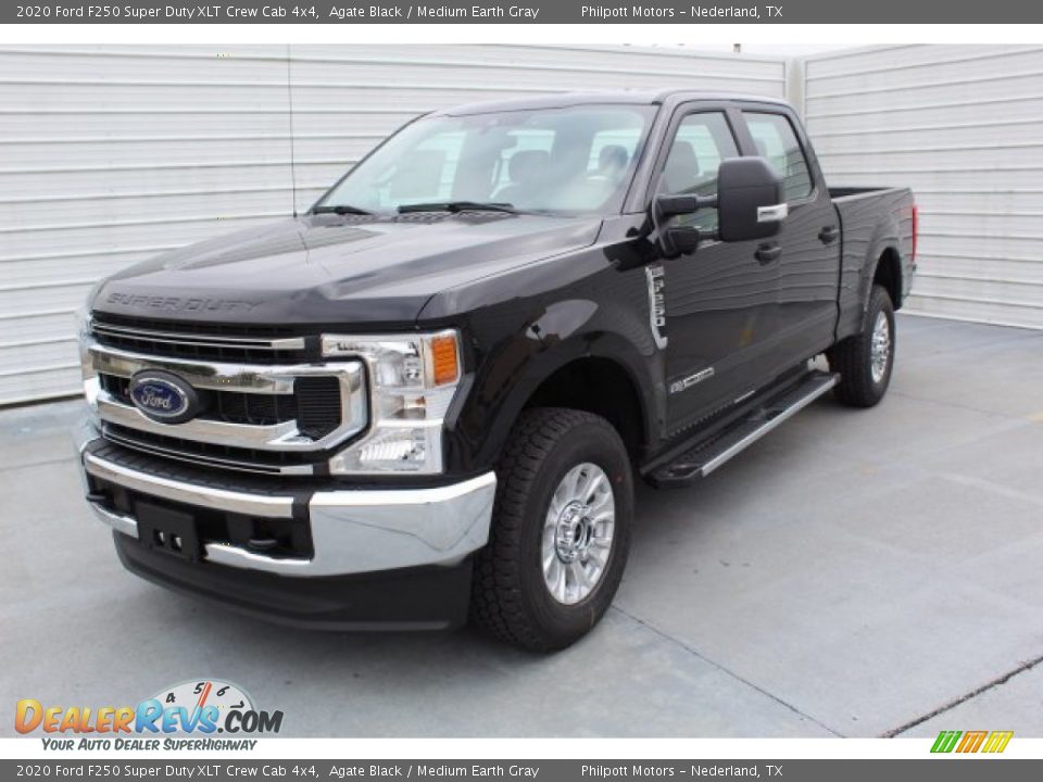 2020 Ford F250 Super Duty XLT Crew Cab 4x4 Agate Black / Medium Earth Gray Photo #4