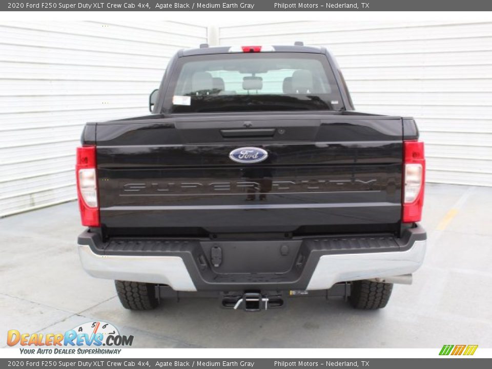 2020 Ford F250 Super Duty XLT Crew Cab 4x4 Agate Black / Medium Earth Gray Photo #7