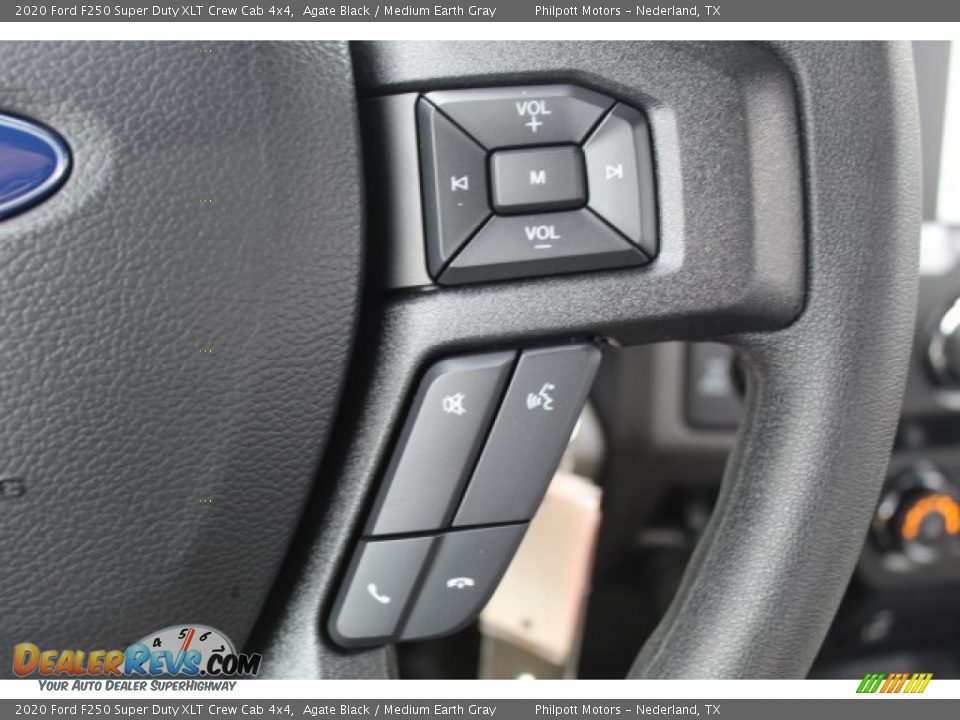 2020 Ford F250 Super Duty XLT Crew Cab 4x4 Agate Black / Medium Earth Gray Photo #12