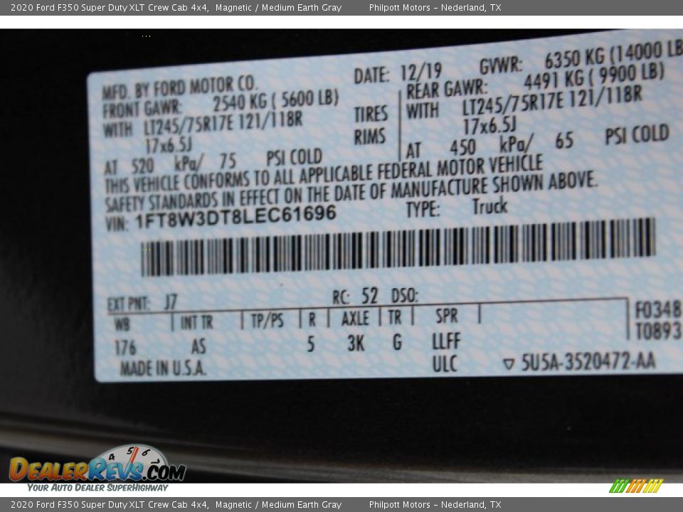 2020 Ford F350 Super Duty XLT Crew Cab 4x4 Magnetic / Medium Earth Gray Photo #25