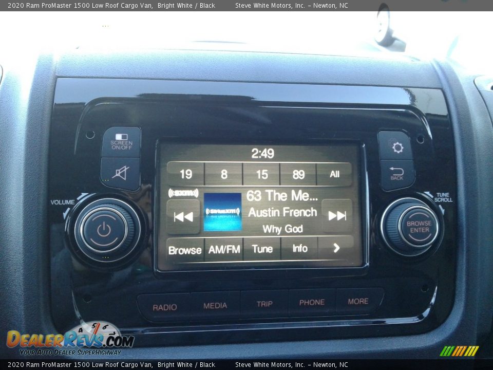 2020 Ram ProMaster 1500 Low Roof Cargo Van Bright White / Black Photo #22