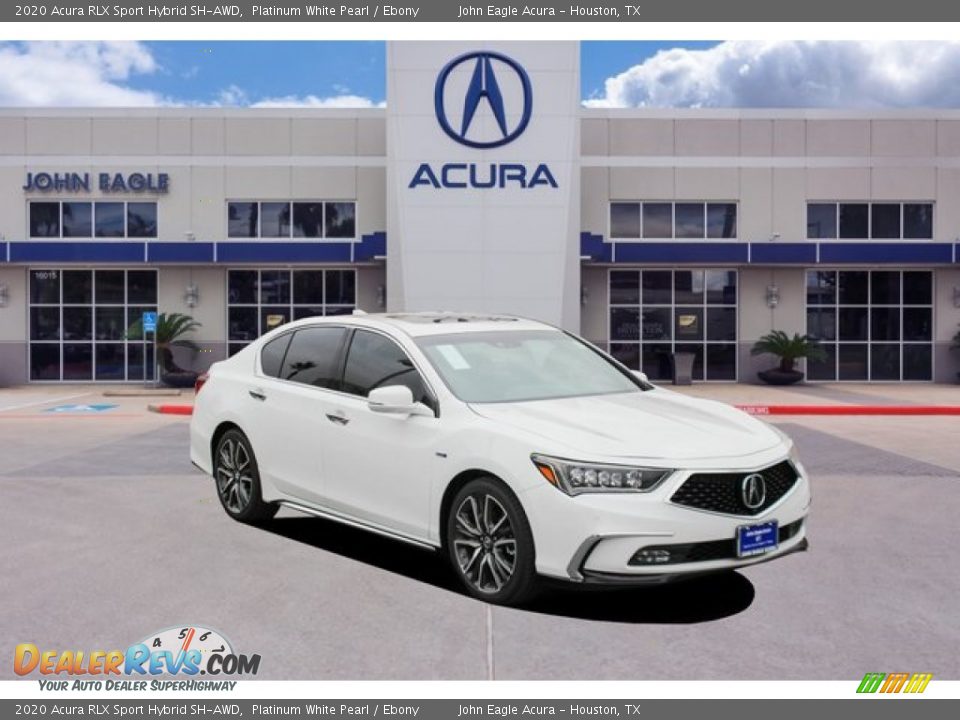 2020 Acura RLX Sport Hybrid SH-AWD Platinum White Pearl / Ebony Photo #1