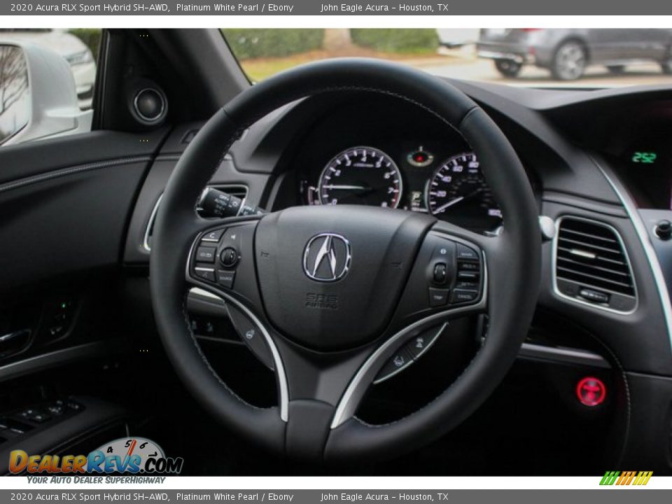 2020 Acura RLX Sport Hybrid SH-AWD Platinum White Pearl / Ebony Photo #31