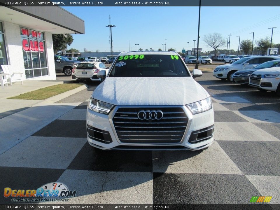 2019 Audi Q7 55 Premium quattro Carrara White / Black Photo #2