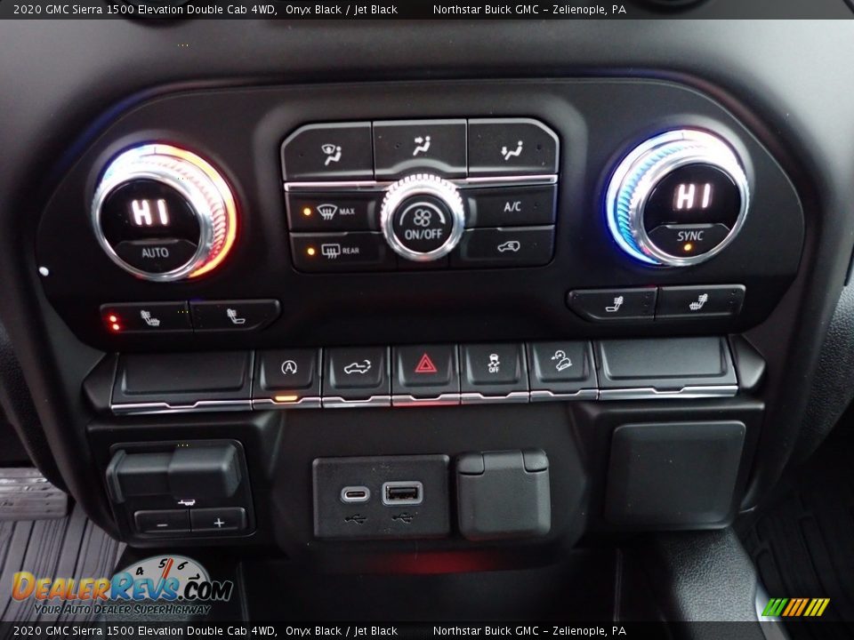 Controls of 2020 GMC Sierra 1500 Elevation Double Cab 4WD Photo #19