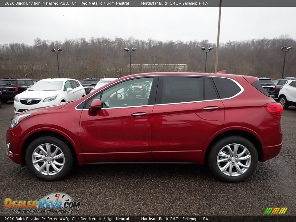 2020 Buick Envision Preferred AWD Chili Red Metallic / Light Neutral Photo #10