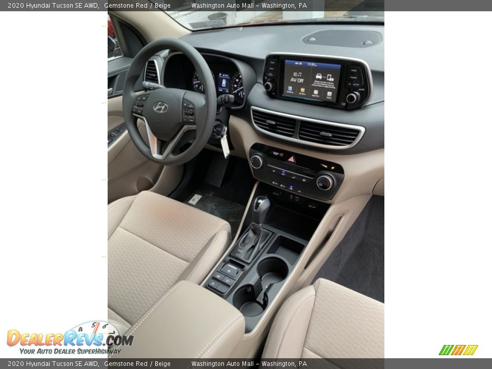 2020 Hyundai Tucson SE AWD Gemstone Red / Beige Photo #25