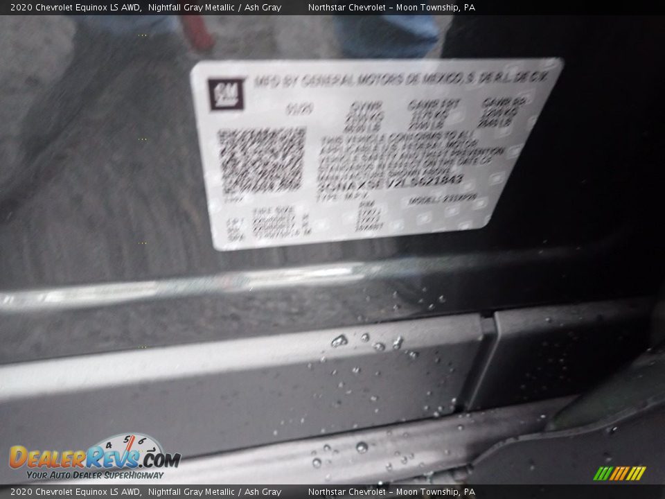 2020 Chevrolet Equinox LS AWD Nightfall Gray Metallic / Ash Gray Photo #15