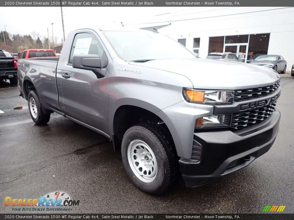 2020 Chevrolet Silverado 1500 WT Regular Cab 4x4 Satin Steel Metallic / Jet Black Photo #7