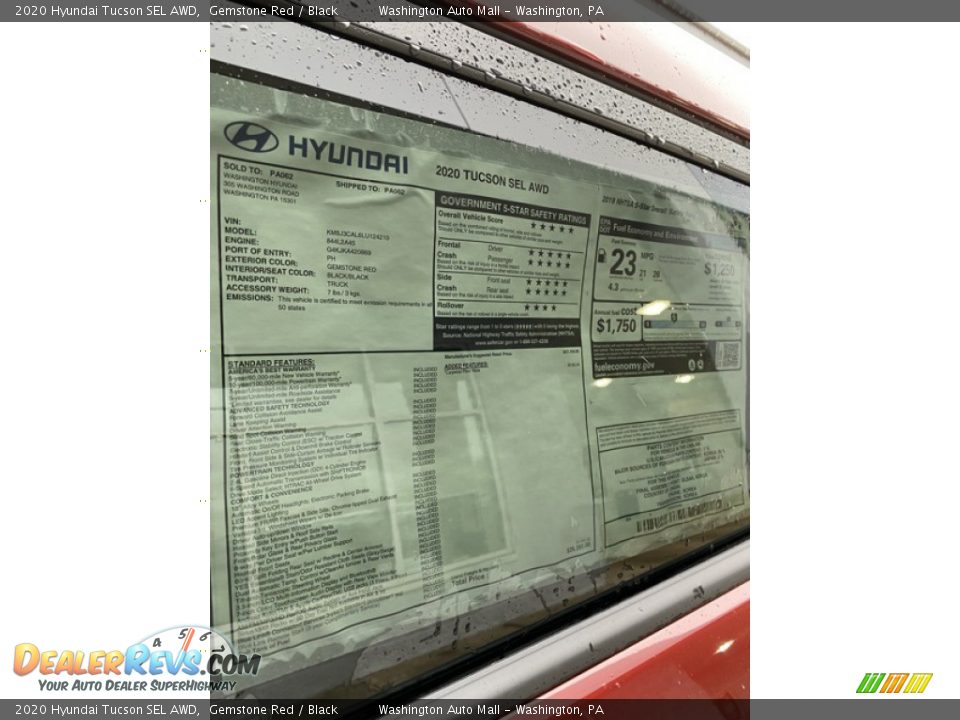 2020 Hyundai Tucson SEL AWD Gemstone Red / Black Photo #15