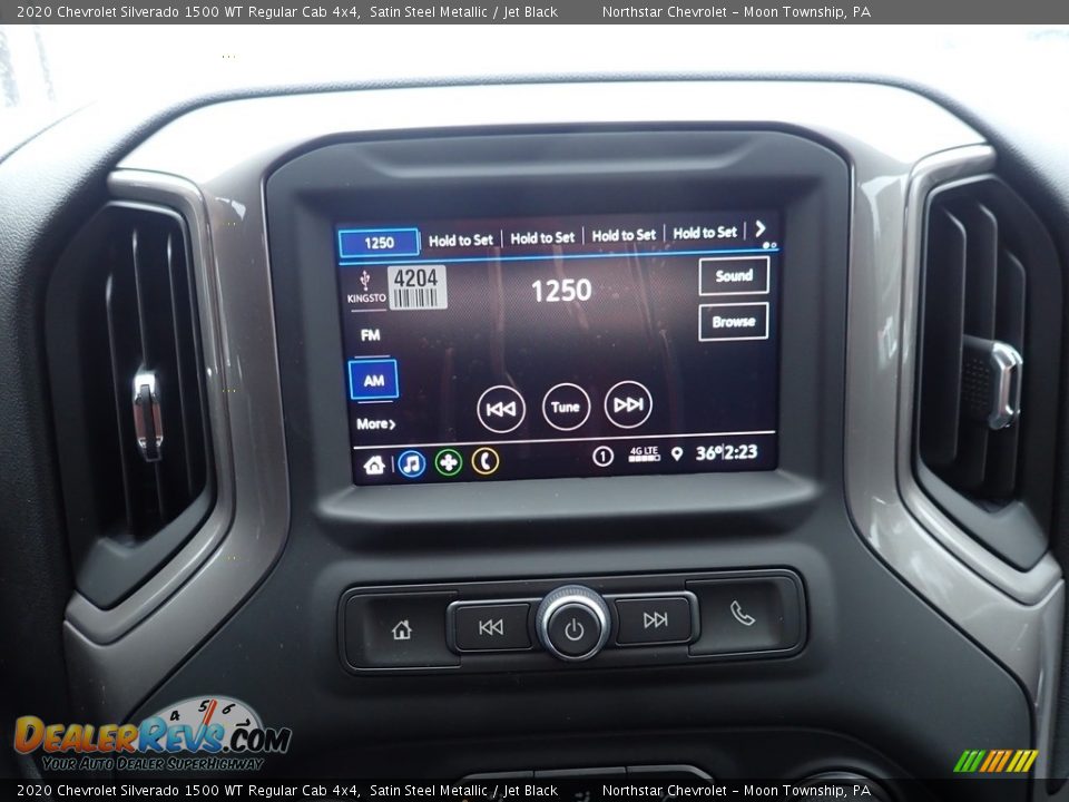 2020 Chevrolet Silverado 1500 WT Regular Cab 4x4 Satin Steel Metallic / Jet Black Photo #16