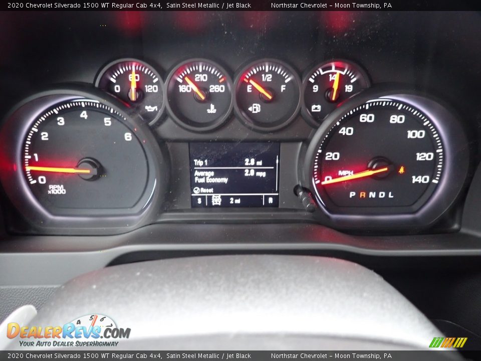 2020 Chevrolet Silverado 1500 WT Regular Cab 4x4 Satin Steel Metallic / Jet Black Photo #20
