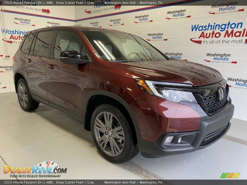 2020 Honda Passport EX-L AWD Deep Scarlet Pearl / Gray Photo #2