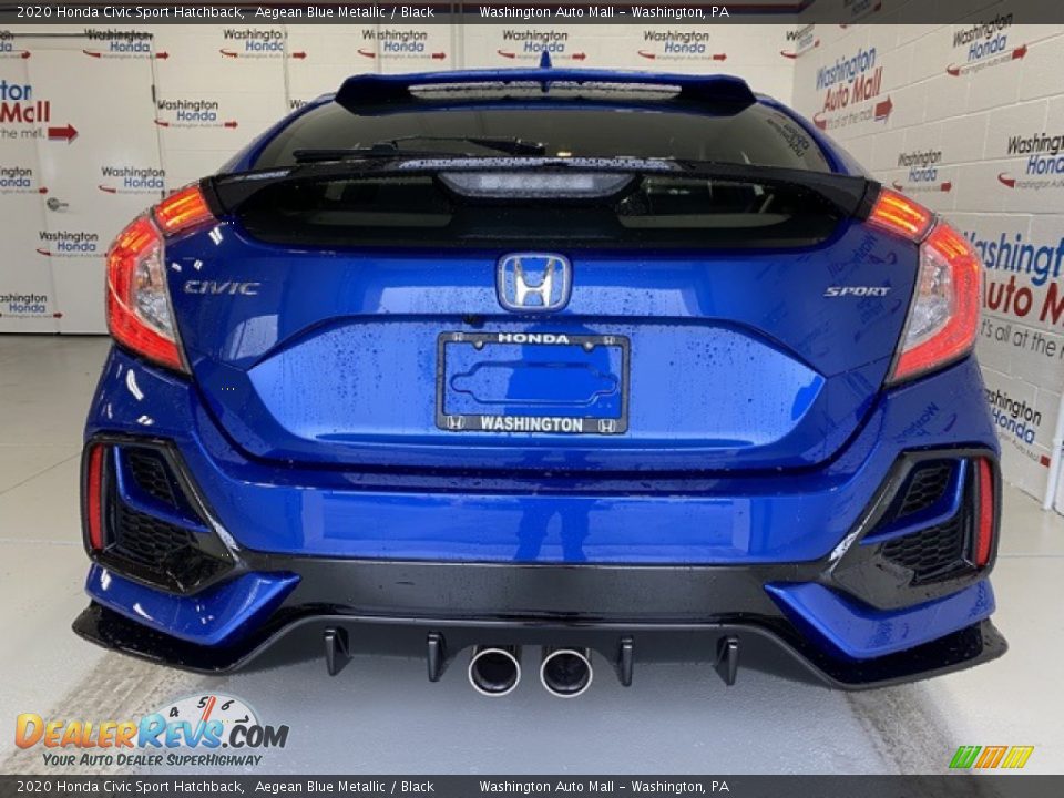 2020 Honda Civic Sport Hatchback Aegean Blue Metallic / Black Photo #7