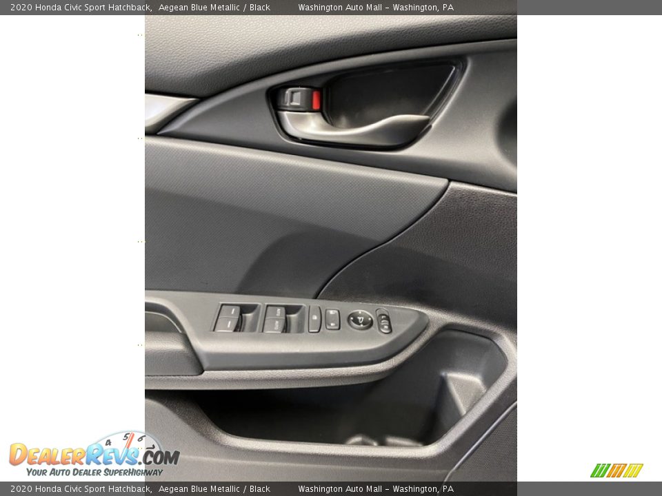 2020 Honda Civic Sport Hatchback Aegean Blue Metallic / Black Photo #11
