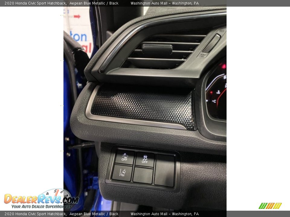 2020 Honda Civic Sport Hatchback Aegean Blue Metallic / Black Photo #12